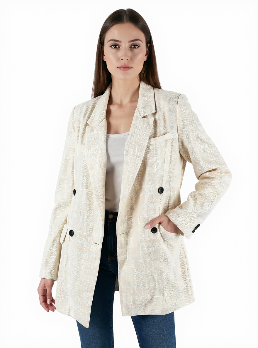 HYFVE Cream Pre-Owned Ladies New with Tags Blazer - Size Large