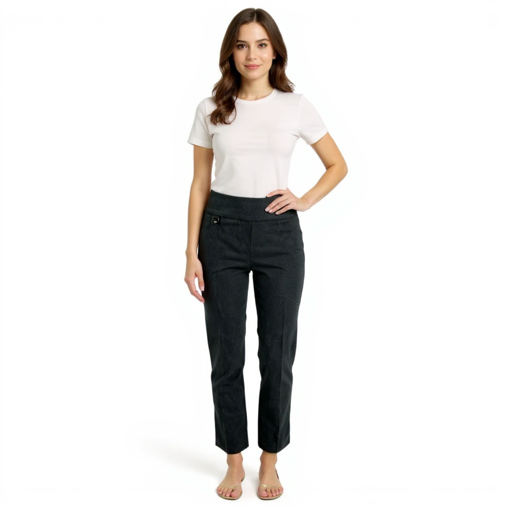 Lisette Black/Gray Stripe Pre-Owned Ladies Pants - Size 6