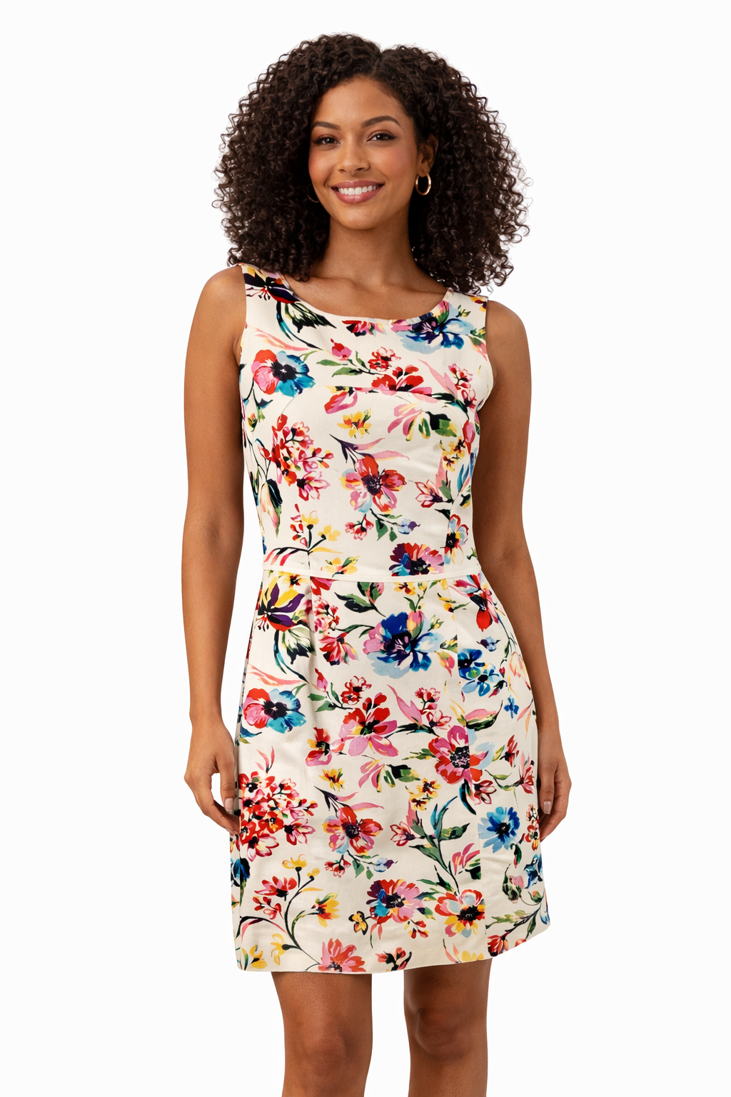 Isabella Demarco Cream Floral Pre-Owned Ladies Dress - Size 6