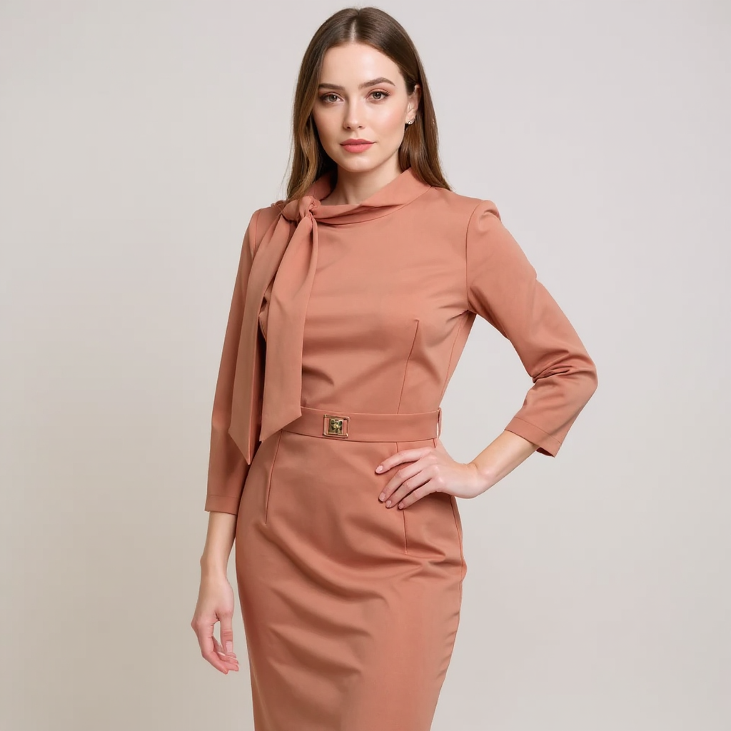 Behcetti Light Brown Pre-Owned Ladies Dress - Size 6