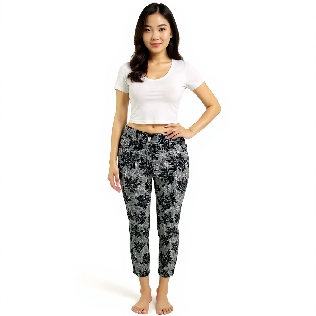 Verve Blues Navy/White Pre-Owned Ladies Pants - Size 6