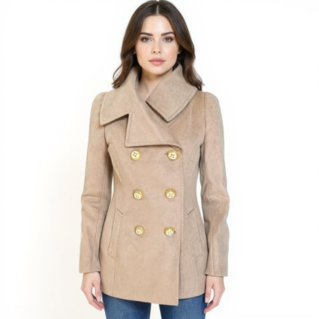 Pure Tan Solid Pre-Owned Ladies Jacket - Size 8