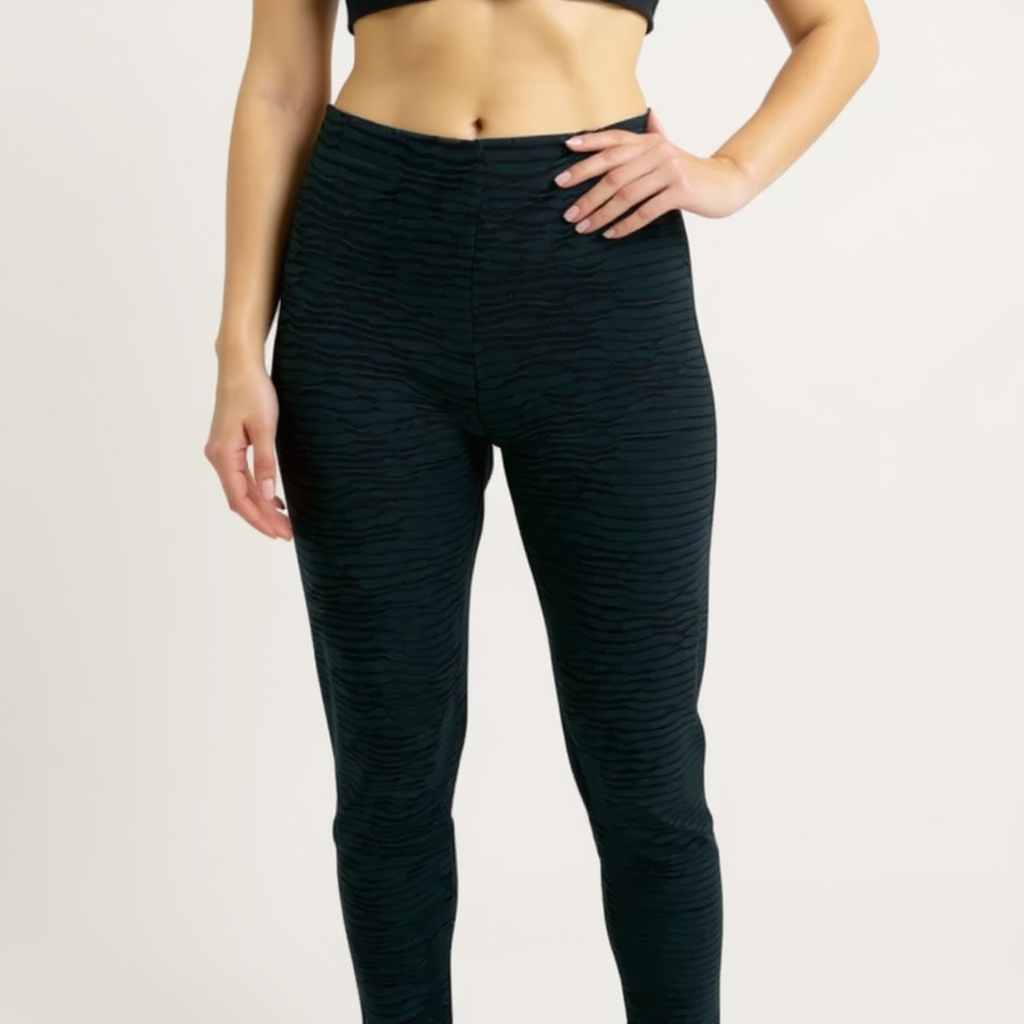 Elsewhere Teal/Black Pre-Owned Ladies Pants – Size Large