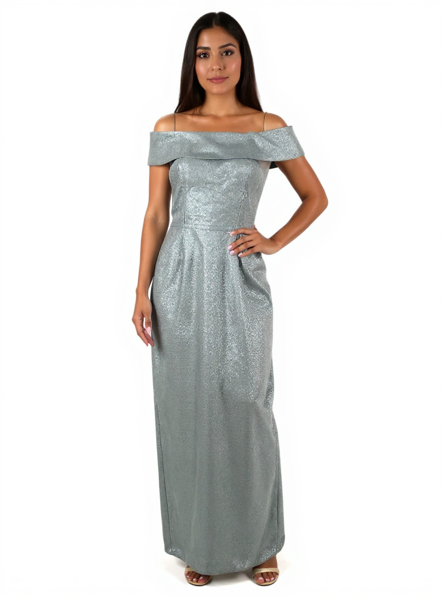 Teri Jon Blue Sparkle Pre-Owned Ladies Dress - Size 4