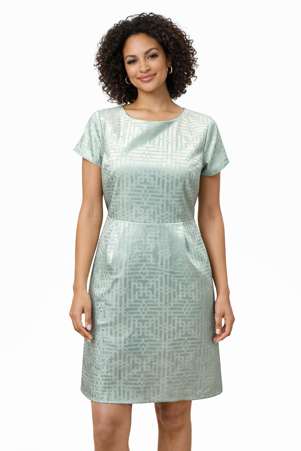 Julie Brown Aqua Print Pe-Owned Ladies New with Tags Dress - Size 4