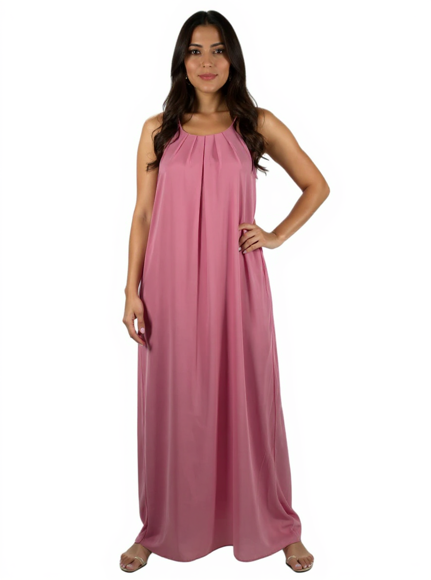 Everly Pink Solid Pre-Owned Ladies Dress - Size Large