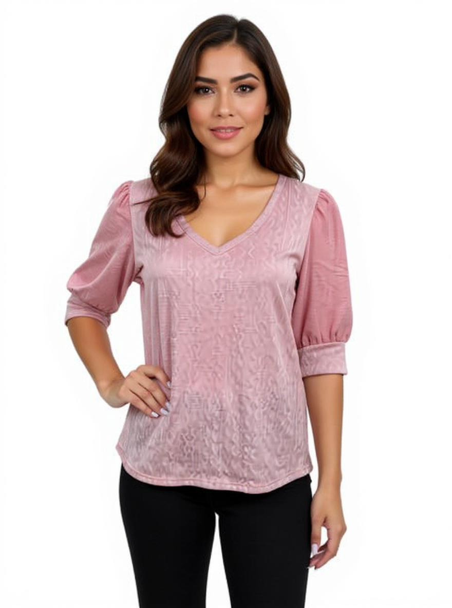 Gibson Look Mauve Solid Pre-Owned Ladies Top - Size Small