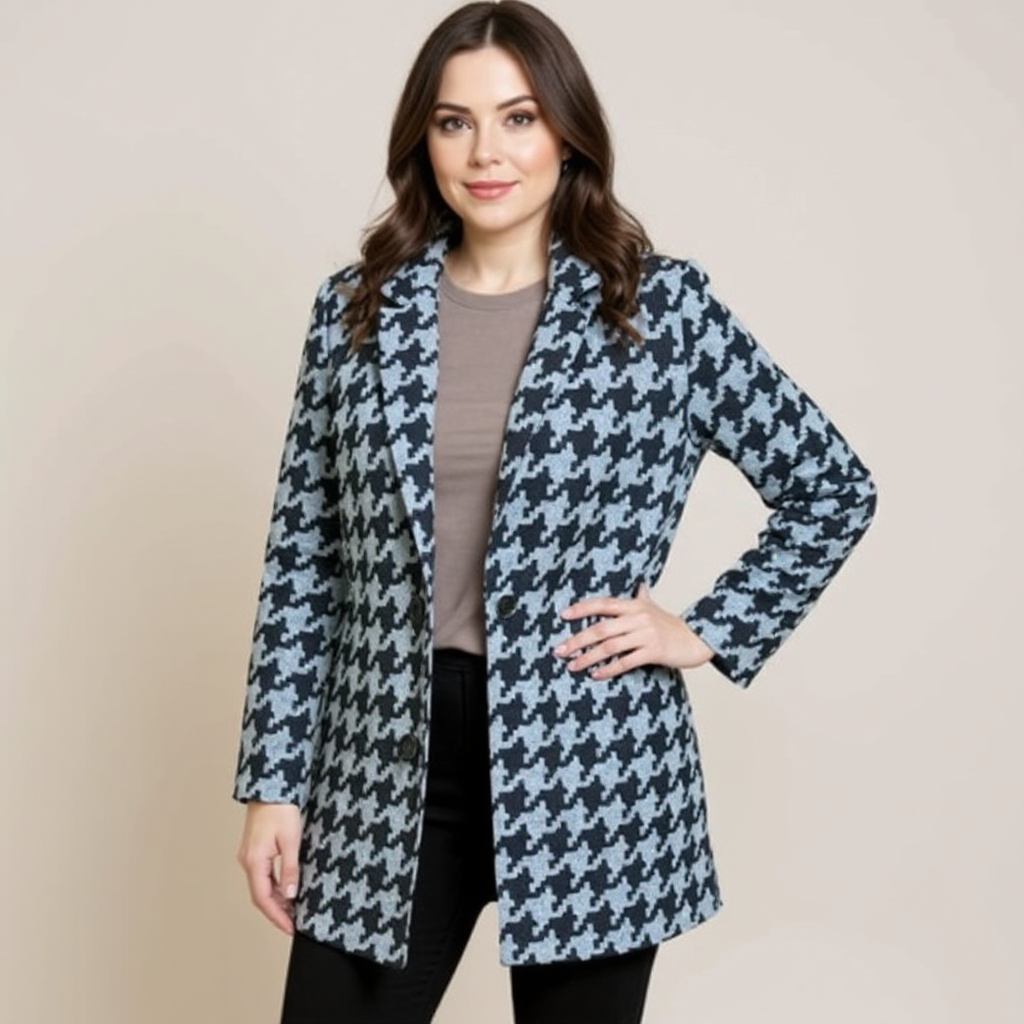Yoki Black/Gray Pre-Owned Ladies Coat – Size Large
