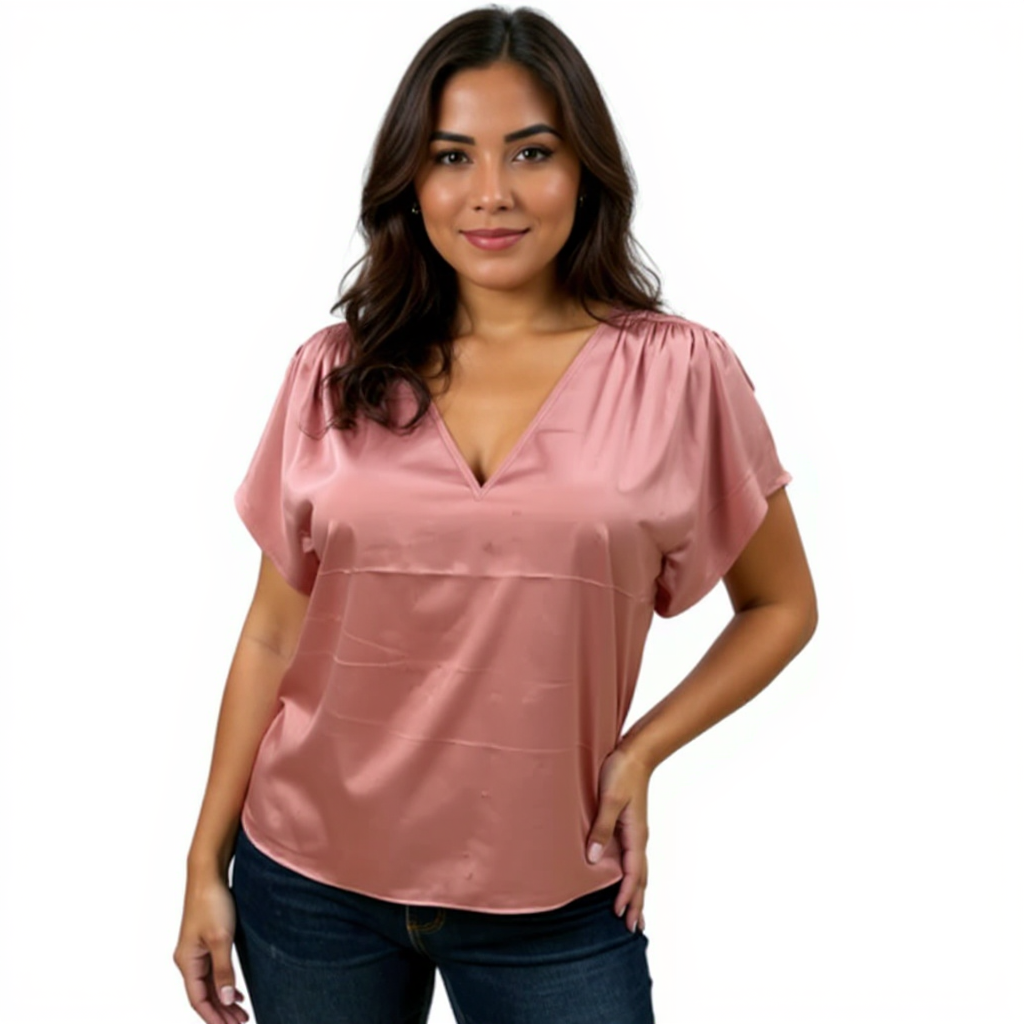 White House Black Market Mauve Solid Pre-Owned Ladies Top -Size XL