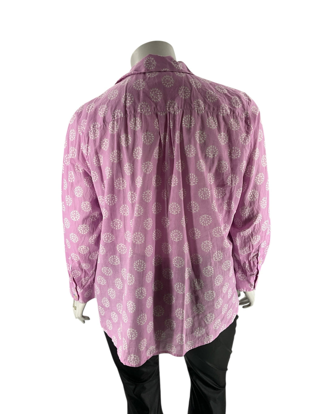 Talbots Pink/White Print Pre-Owned Ladies Casual Top -  Size 3X