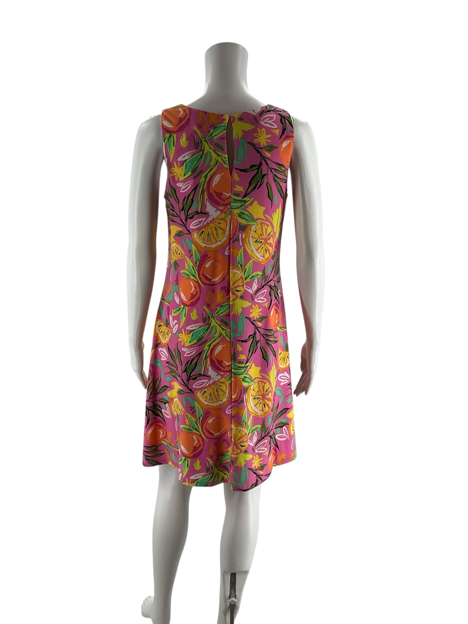 Cappagallo Pink/Green/Orange Fruit Pre-Owned Ladies Dress - Size XS