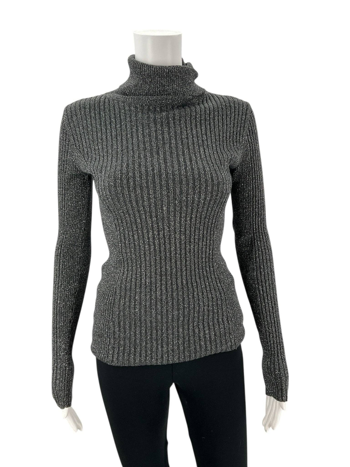 Express Charcoal Sparkle Top - Size Small - Margaret’s Fine Consignment