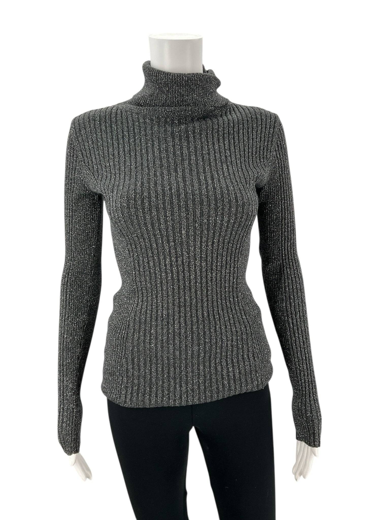 Express Charcoal Sparkle Top - Size Small - Margaret’s Fine Consignment