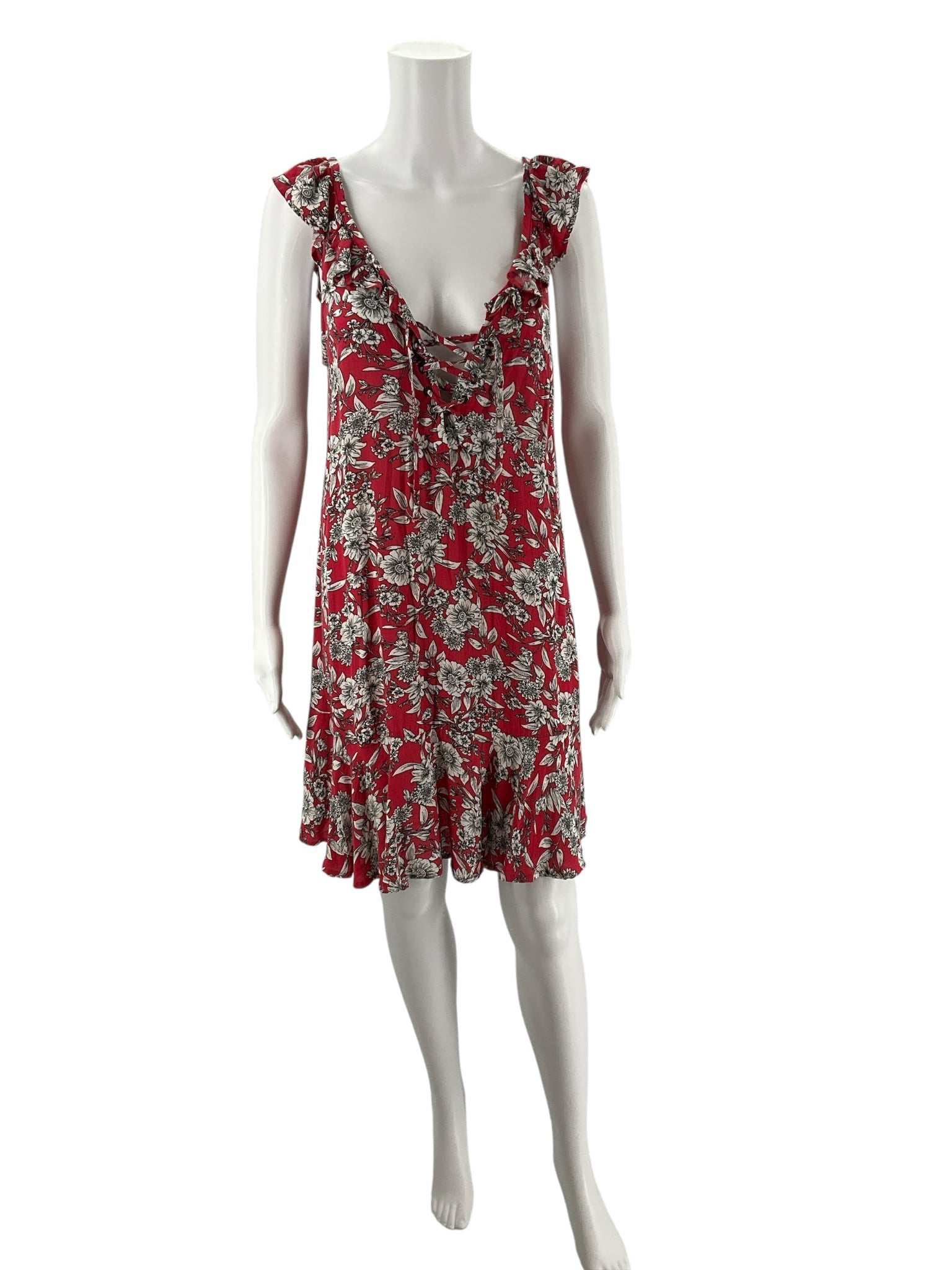 American Eagle Pink/White Floral Pre-Owned Ladies Dress - Size Small