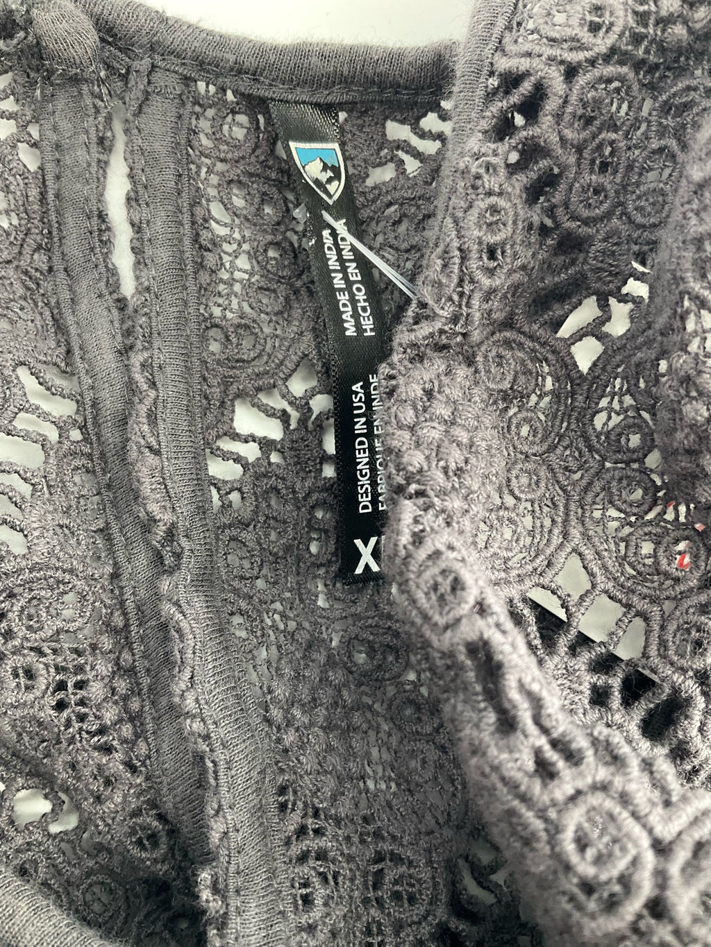 Kuhl - Gray Lace Pre-Owned Ladies Casual Top - Size XL