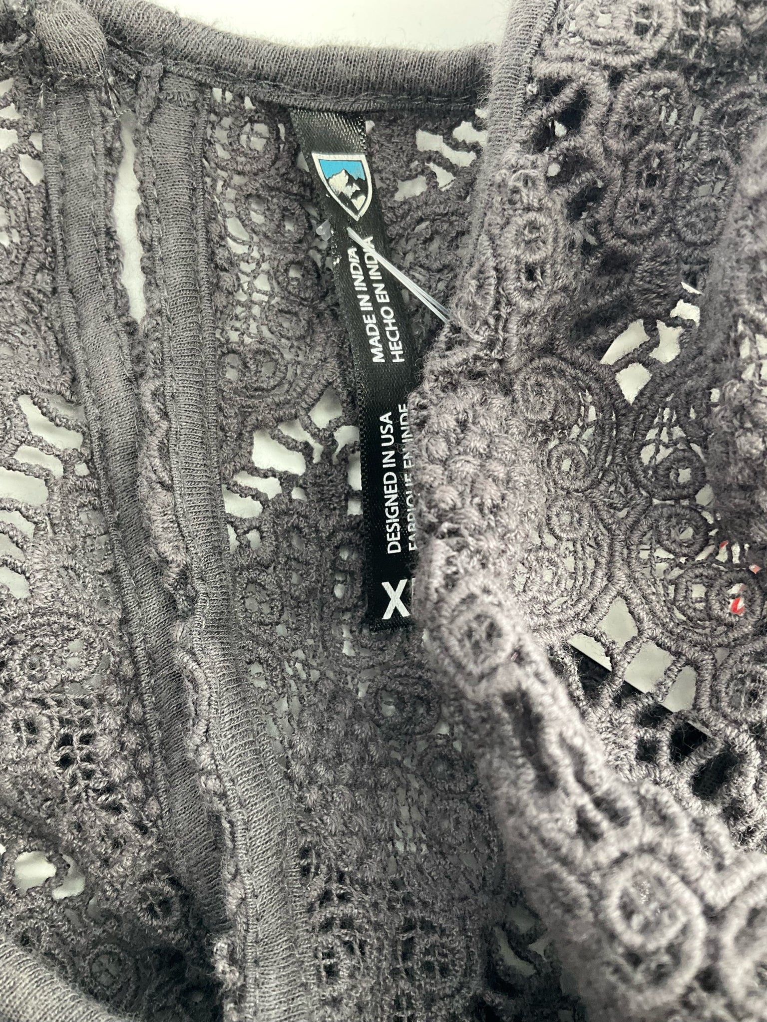 Kuhl - Gray Lace Pre-Owned Ladies Casual Top - Size XL