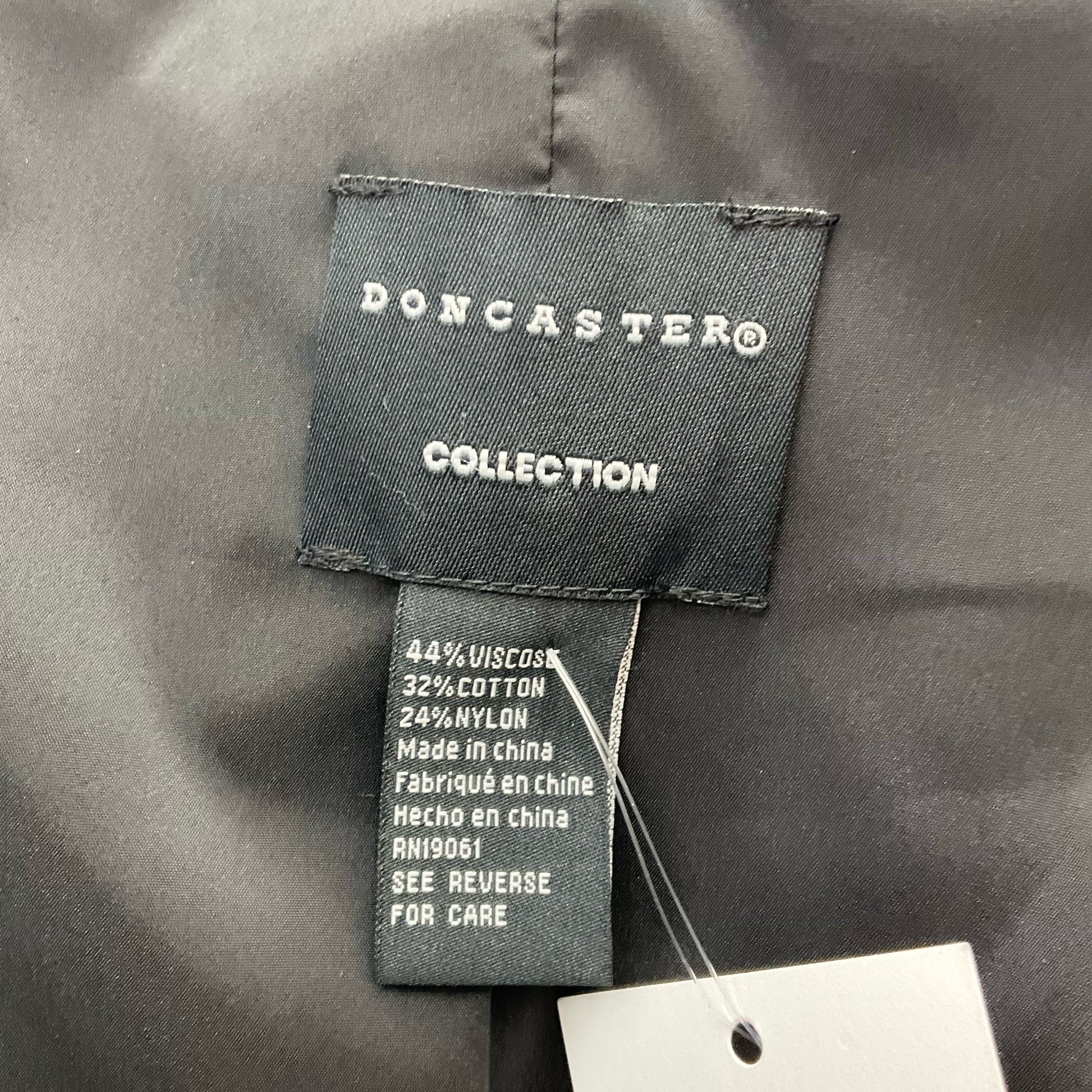Doncaster Black Solid Pre-Owned Ladies Jacket -  Size 10