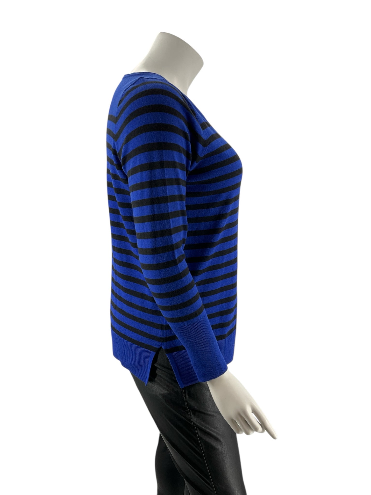 Ana Blue/Black Stripe Pre-Owned Ladies Casual Top -  Size 1X