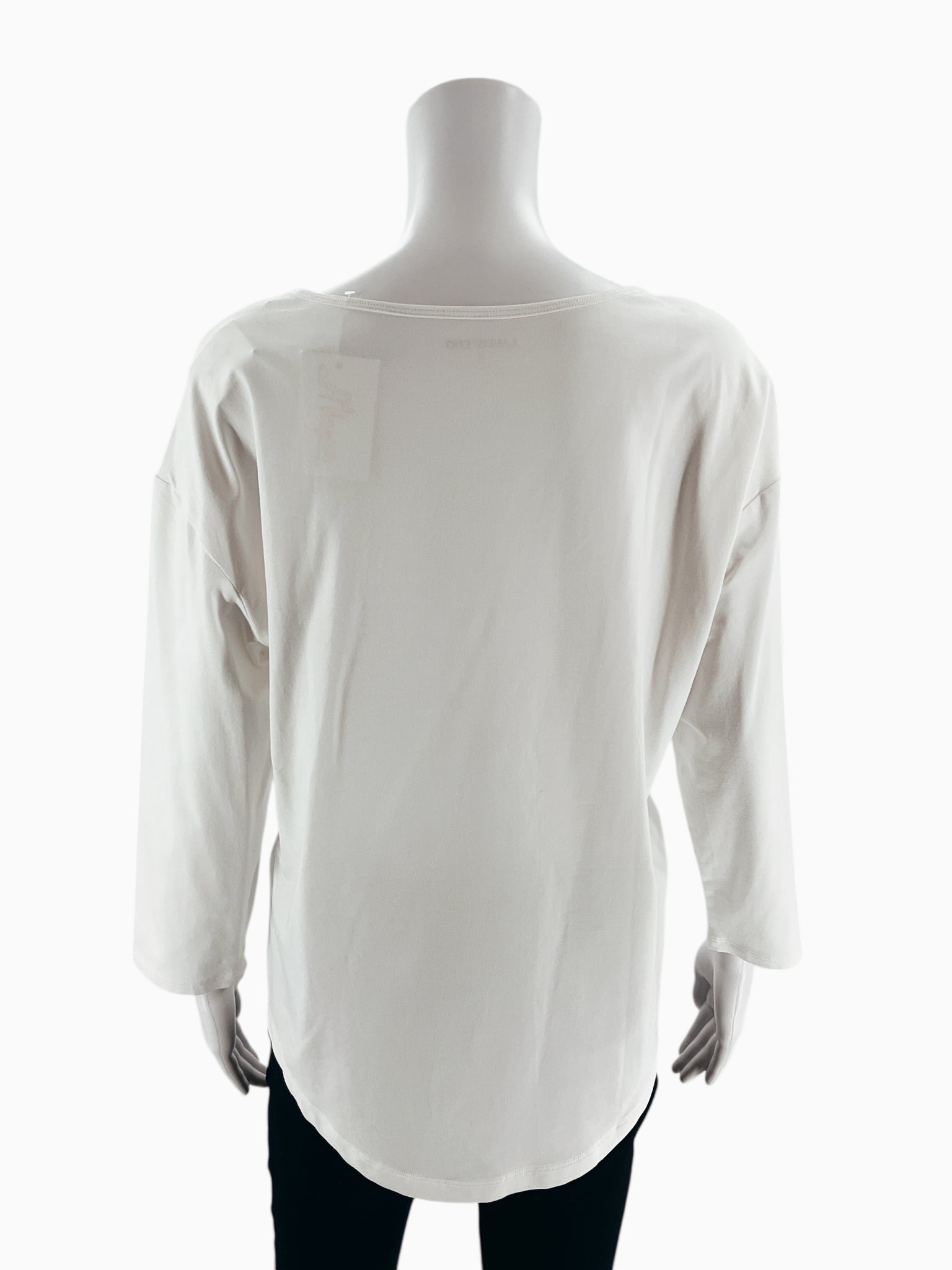 Lands End -  White Solid Pre-Owned Ladies Casual Top - Size M