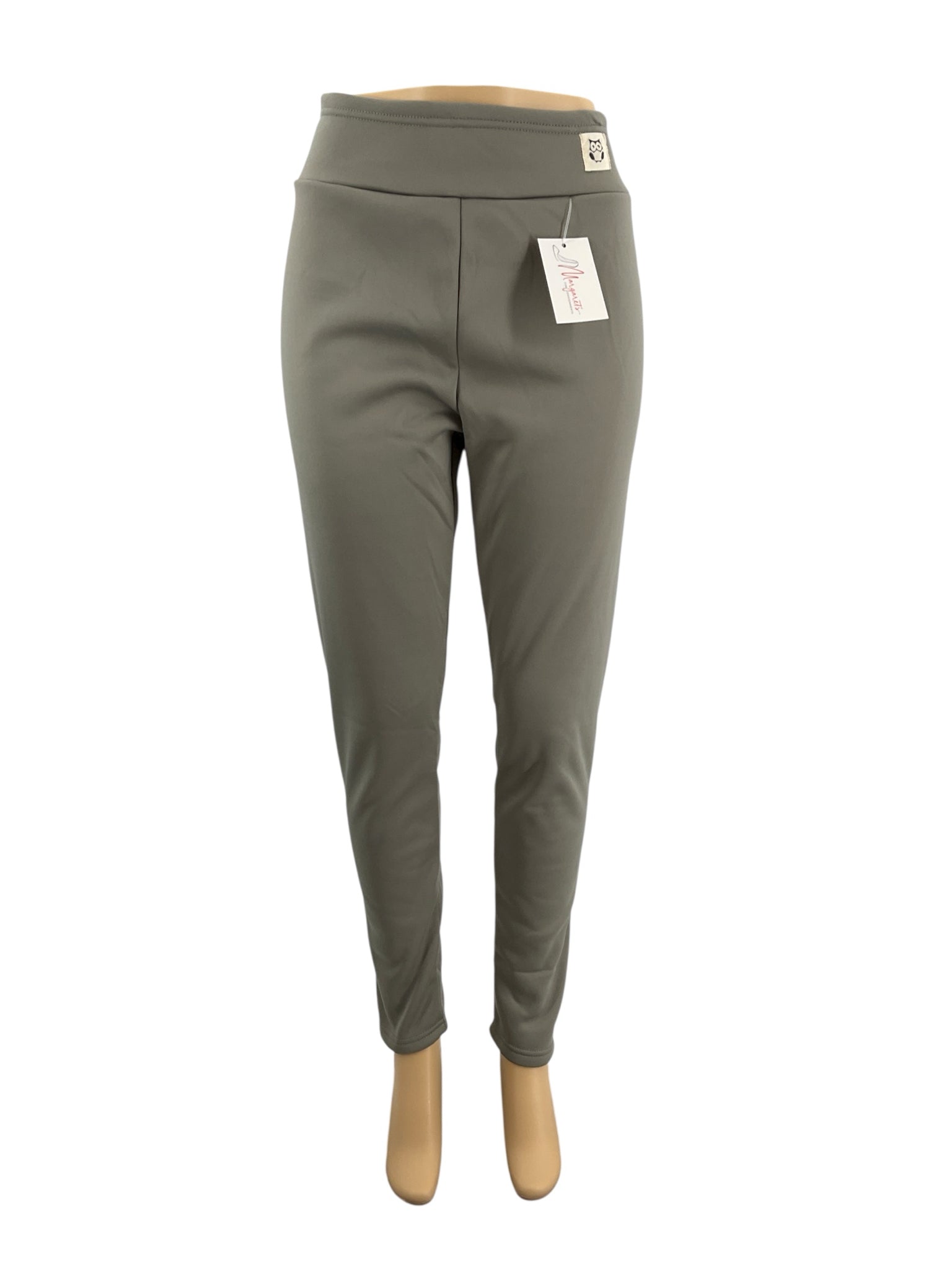 No Brand Gray Solid Pre-Owned Ladies Pants - Size Medium