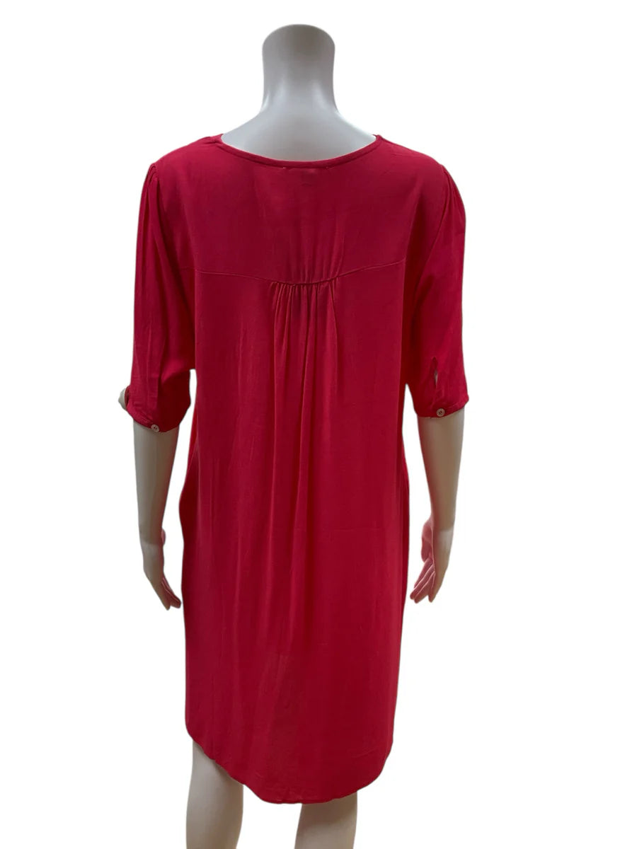 Michelle Mcdowell Pink Solid Ladies Pre-Owned Dress - Size Medium