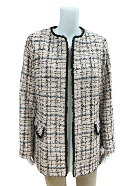 Helene Berman Pink/Black Tweed Pre-Owned Ladies Jacket - Size Large - Margaret’s Fine Consignment