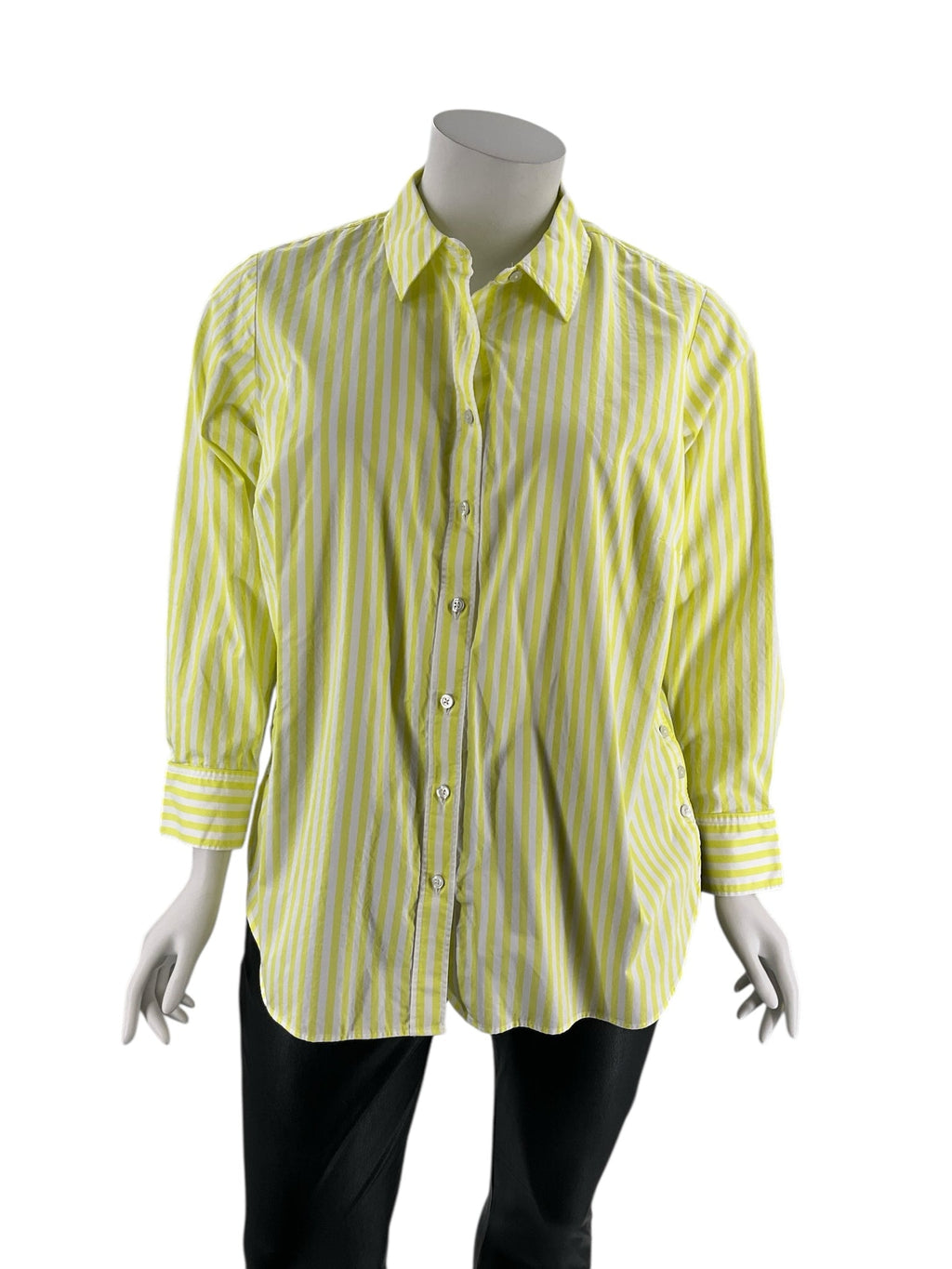 Talbots Yellow/White Stripe Pre-Owned Ladies Top - Size 2X