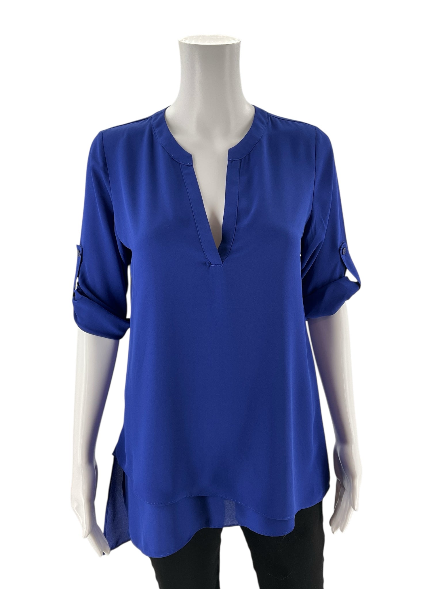 The Limited - Royal Blue Solid Pre-Owned Ladies Casual Top - Size XS