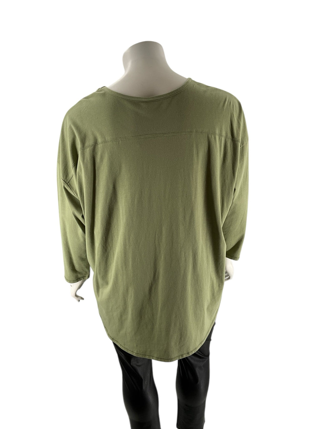 New Directions Olive Green Graphic Pre-Owned Ladies Top - Size 4X
