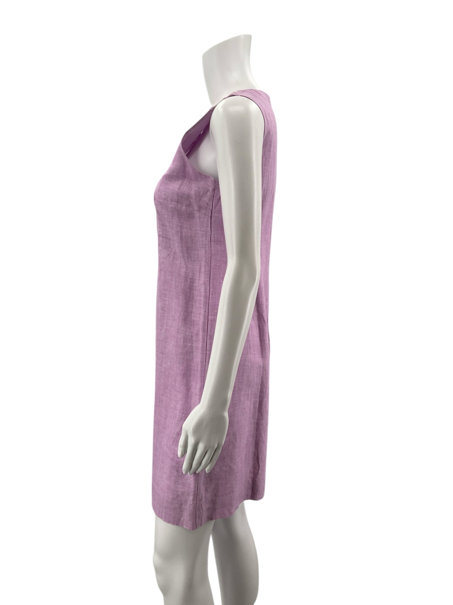 Talbots Lavender/White Embroidered Pre-Owned Ladies New With Tags Dress - Size 2 Petite