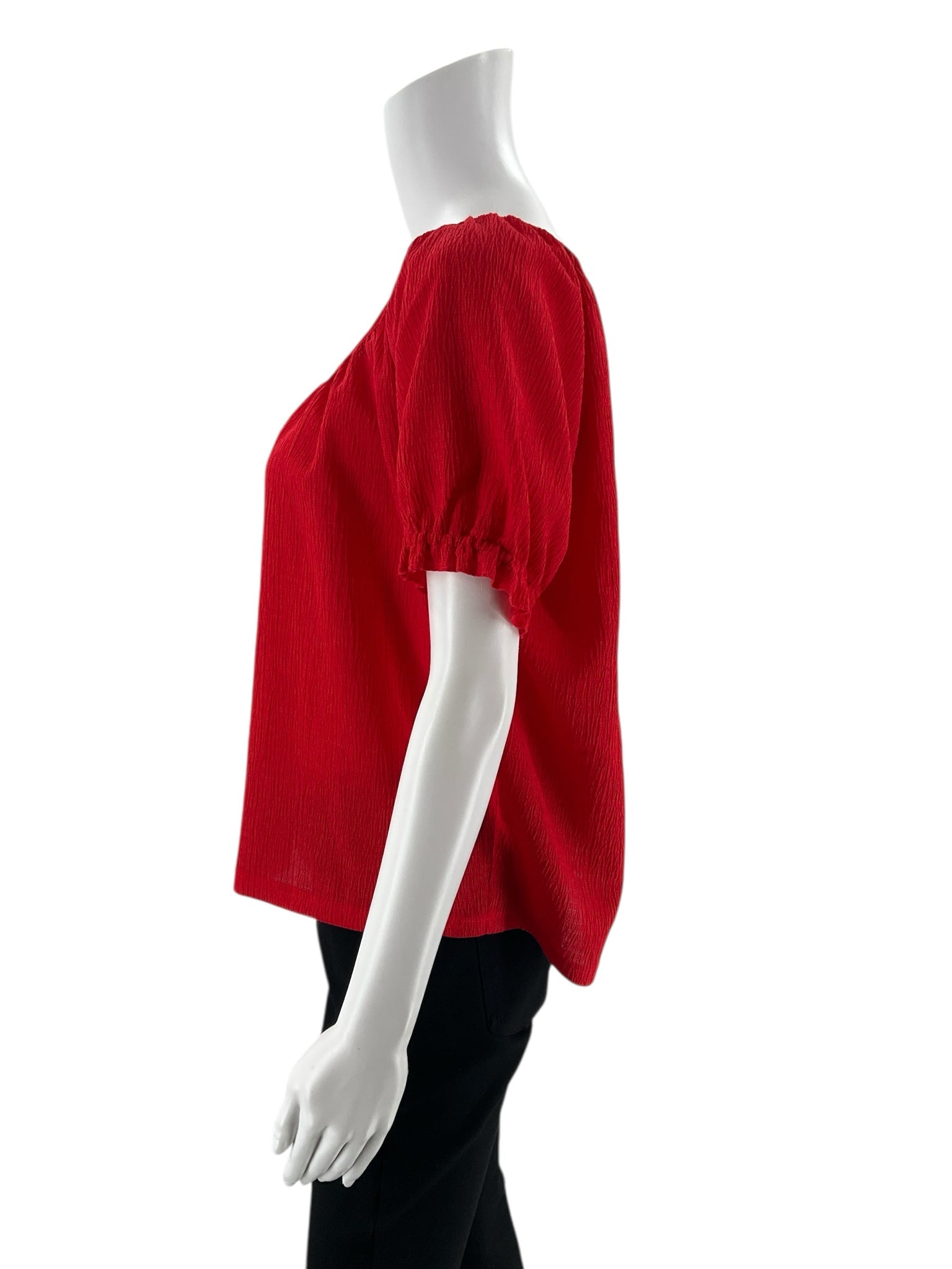 Madewell - Red Textured Pre-Owned Ladies Casual Top - Size Medium