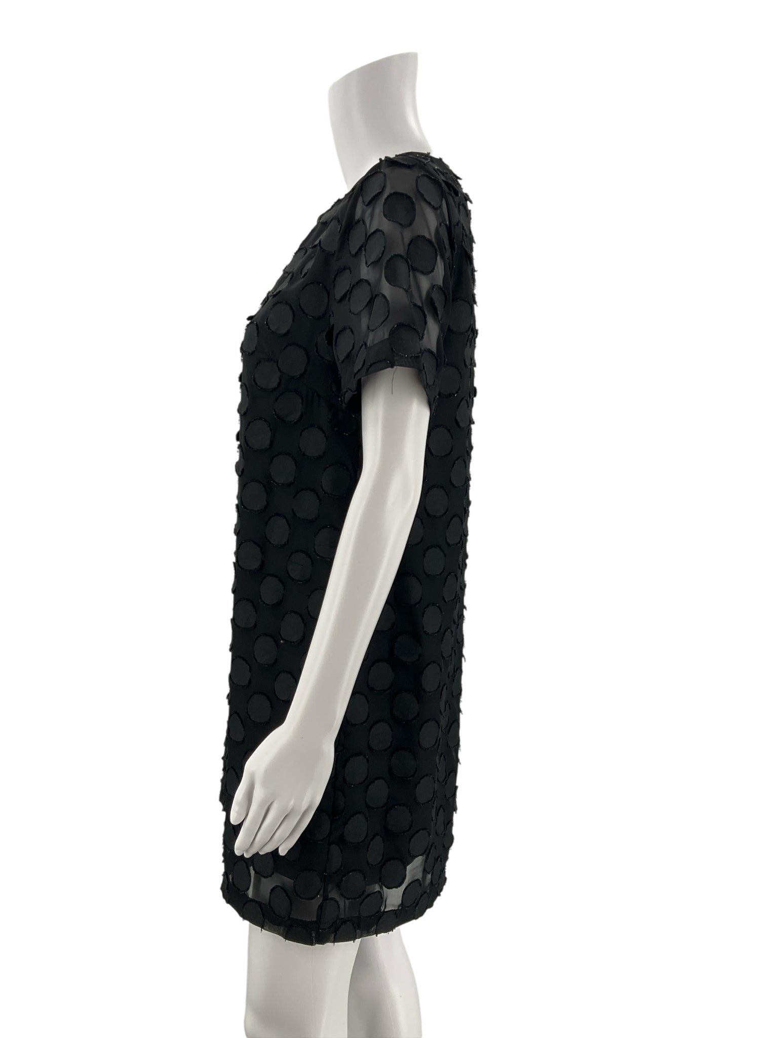 Entro Black Circles Pre-Owned Ladies Dress - Size Small