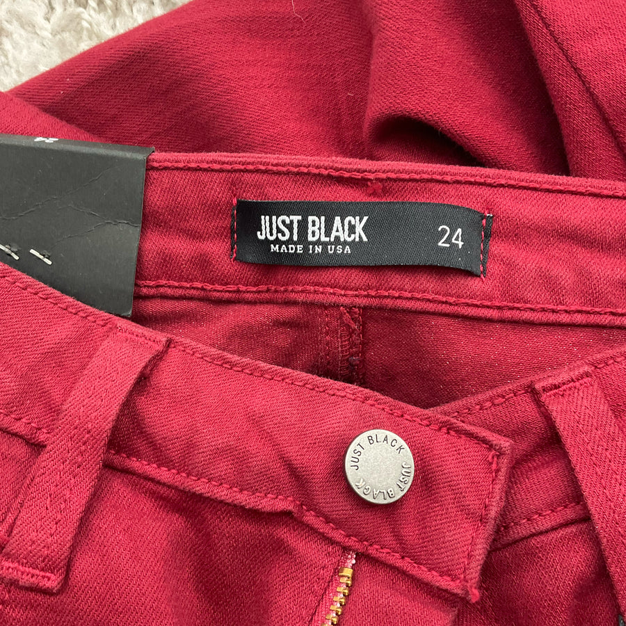 Just Black Burgandy Pre-Owned Ladies New with Tags Jeans - Size 2