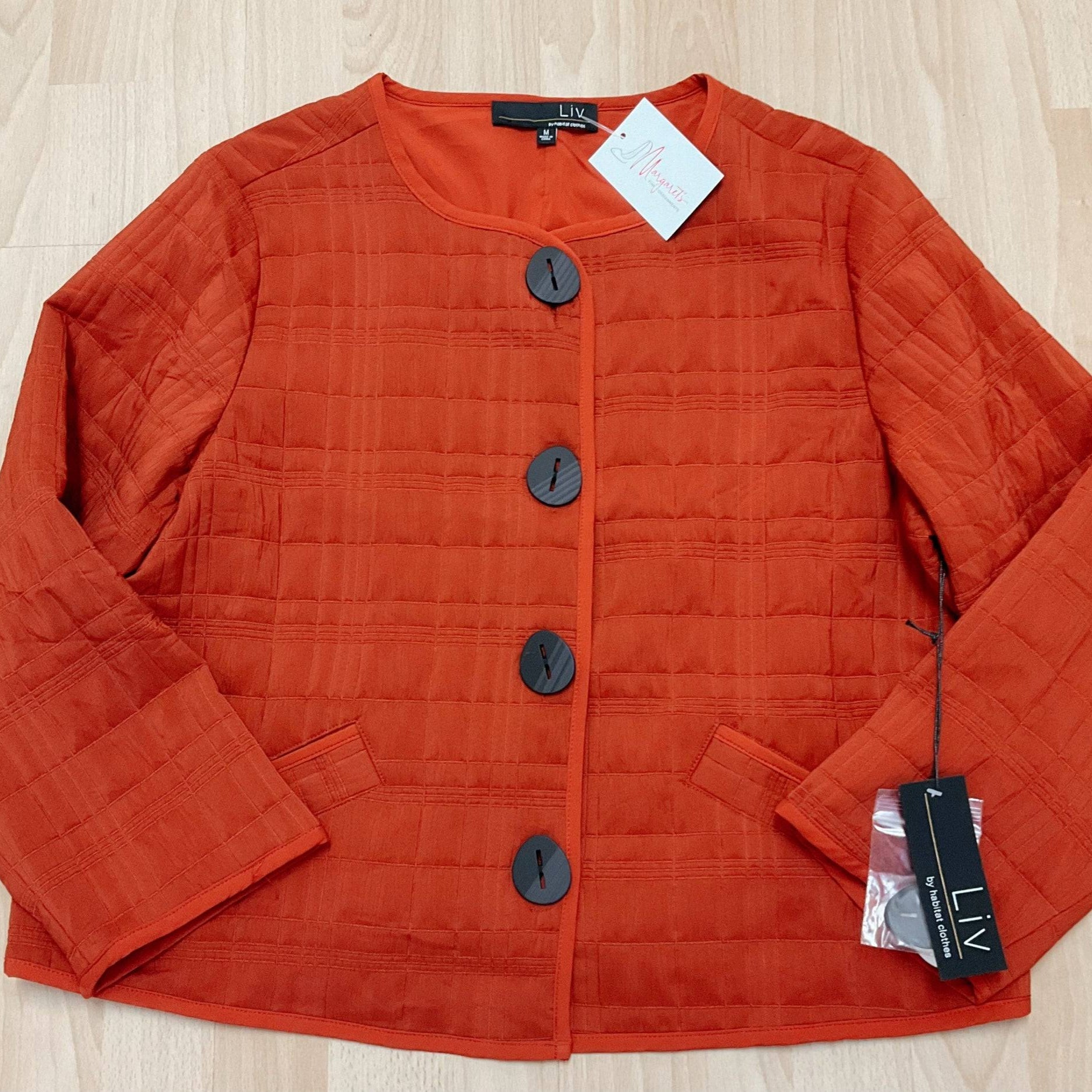 Liv Burnt Orange Quilted Pre-Owned Ladies Jacket – Size Medium - Margaret’s Fine Consignment