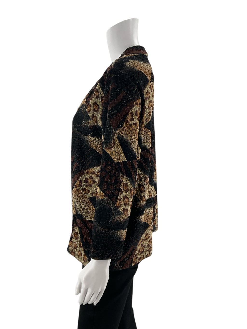 Additions - black/brown Print Pre-Owned Ladies Casual Top - Size M