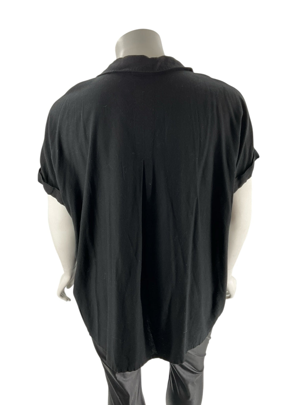 Rae Mode Black Solid Pre-Owned Ladies Short Sleeve Top - Size 3X