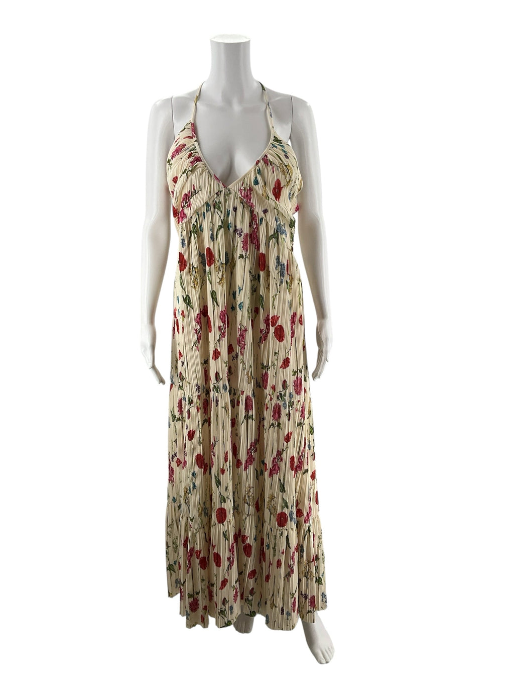 H&M Cream/Multi Floral Pre-Owned Ladies Dress - Size Large
