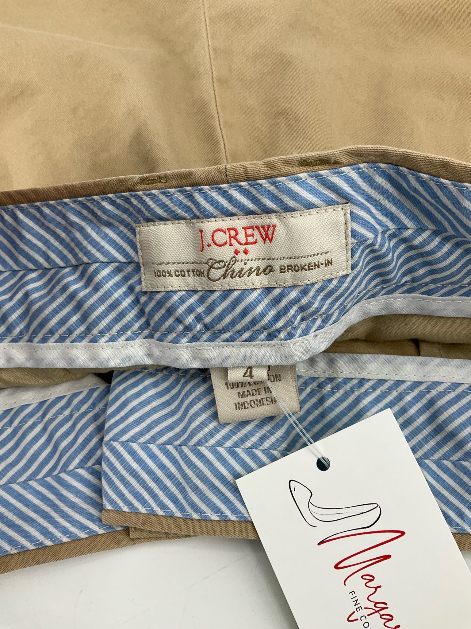 J Crew Khaki Solid Pre-Owned Ladies Shorts - Size 4