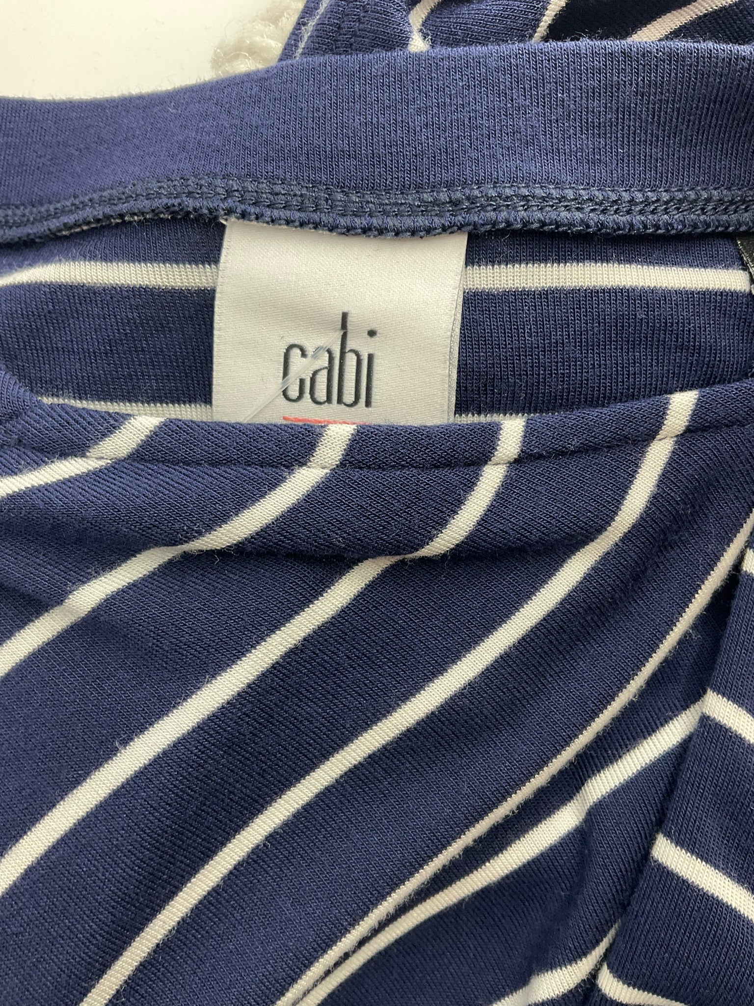 Cabi - Navy/White Stripe Pre-Owned Ladies Casual Top - Size Small