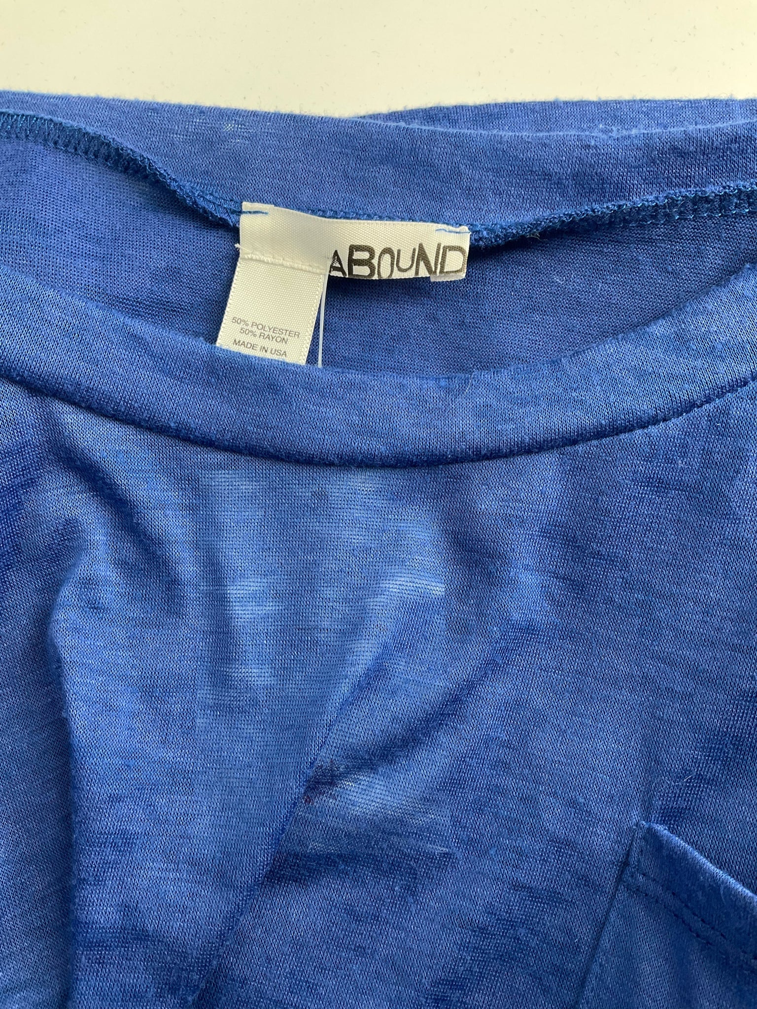 Abound - Heathered Blue Solid Pre-Owned Ladies Top - Size Medium