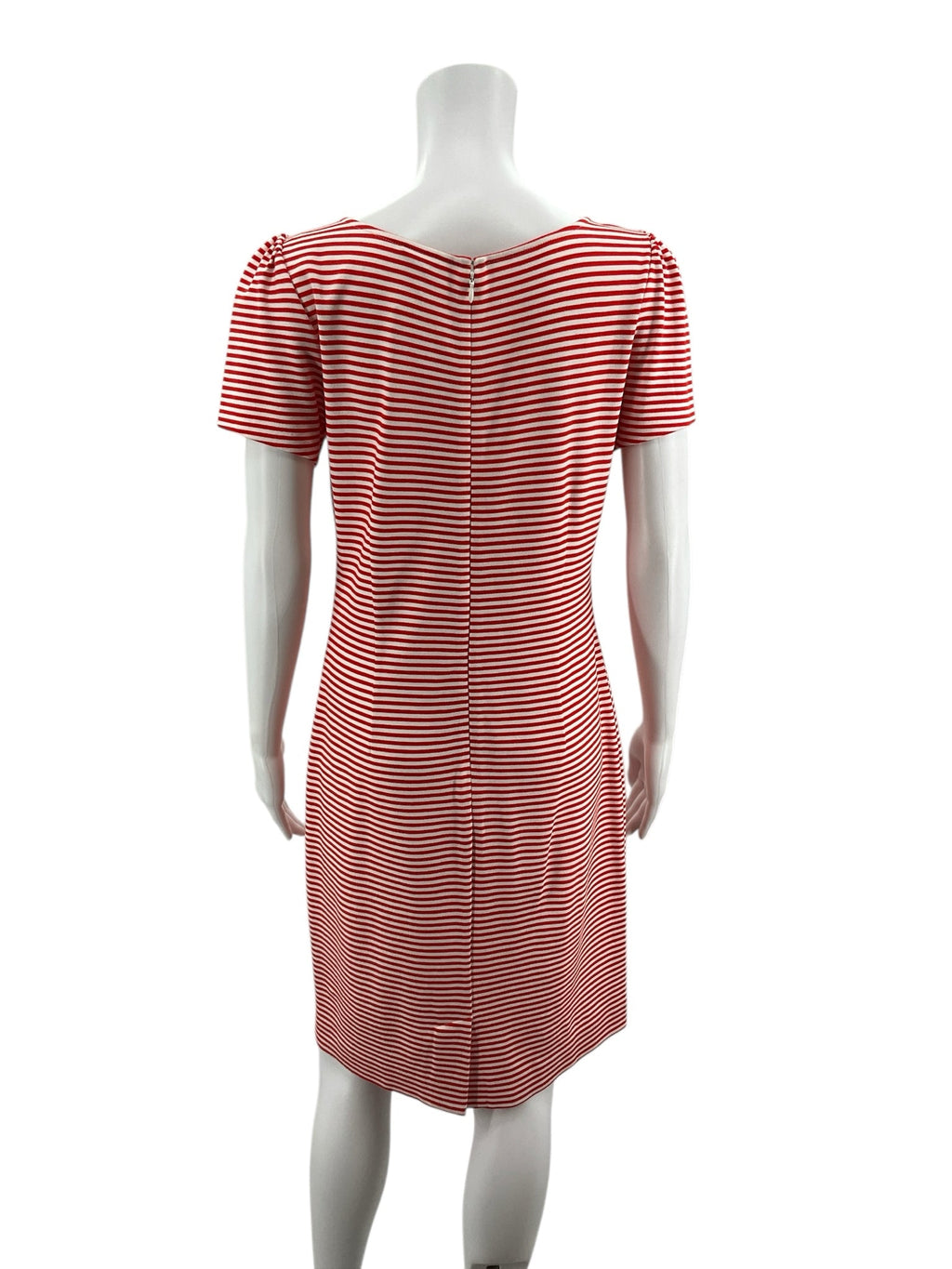 Ann Taylor Red/White Stripe Pre-Owned Ladies Dress - Size 6 Petite