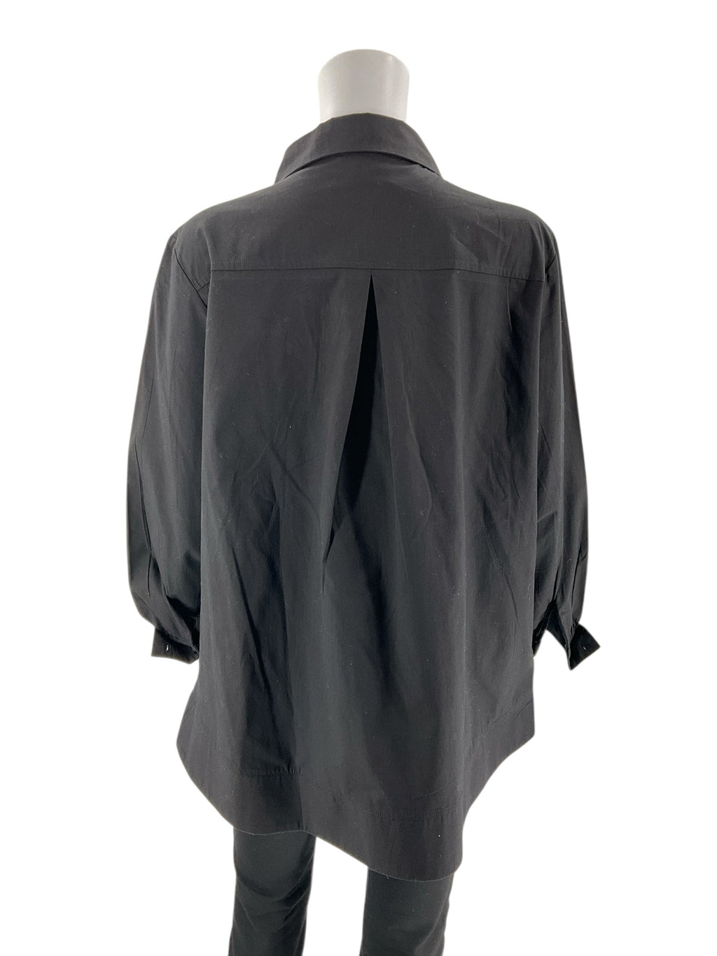 Anthony - Black Textured Pre-Owned Ladies Casual Top - Size Large