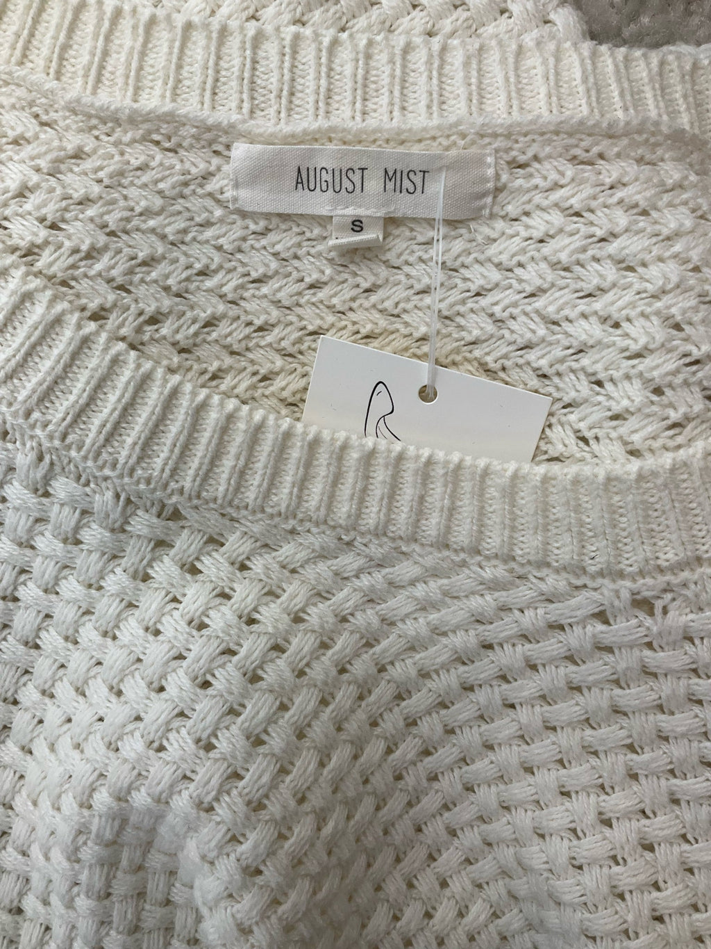 August Mist Cream Pre-Owned Ladies Casual Top - Size Small