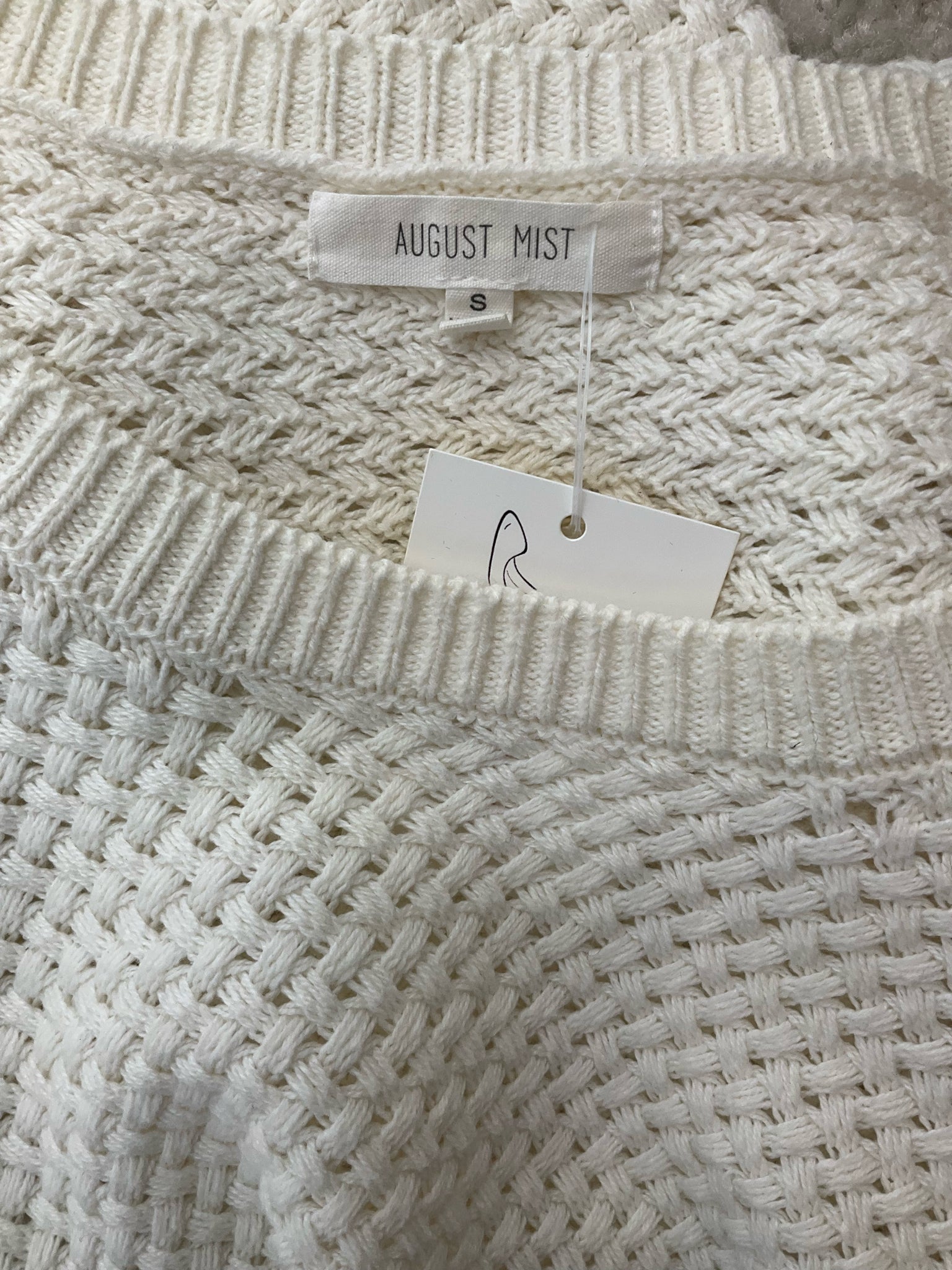 August Mist Cream Pre-Owned Ladies Casual Top - Size Small
