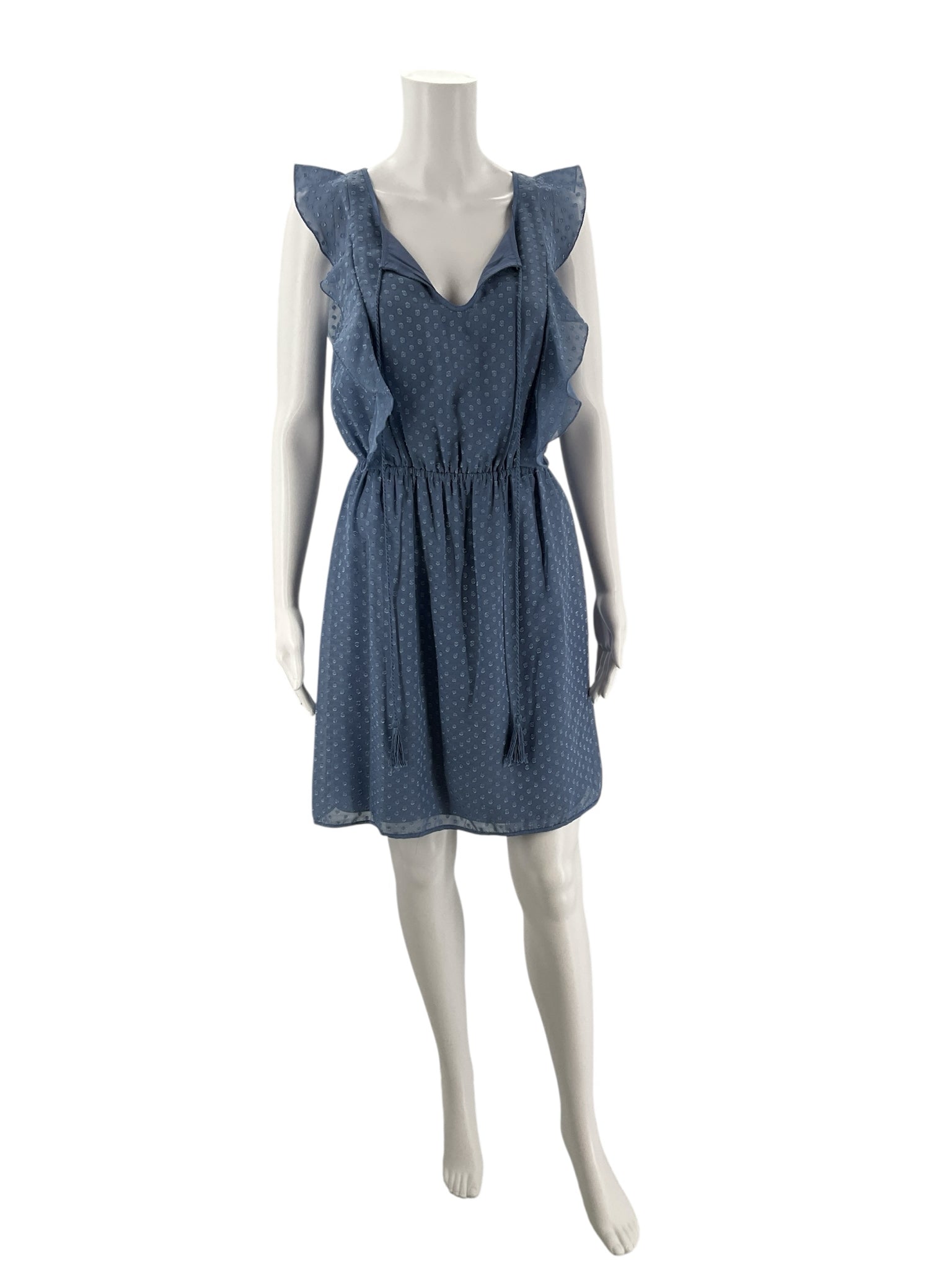 Chelsea & Theodore Blue Textured Pre-Owned Ladies New With Tags Dress - Size XS