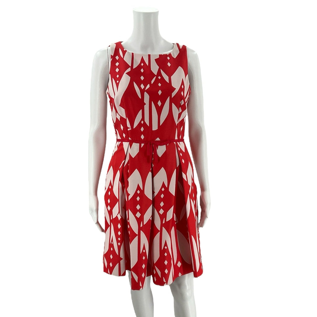 Just Taylor Red/White Print Pre-Owned Ladies Dress - Size 4 - Margaret’s Fine Consignment