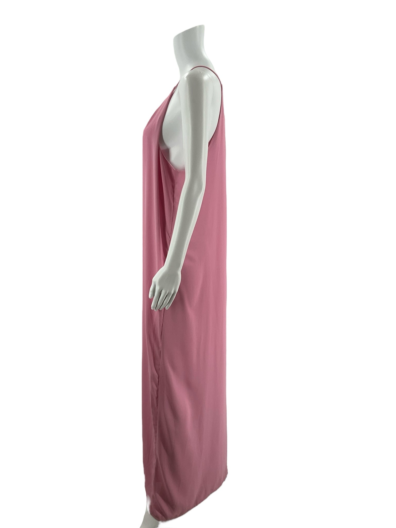 Everly Pink Solid Pre-Owned Ladies Dress - Size Large