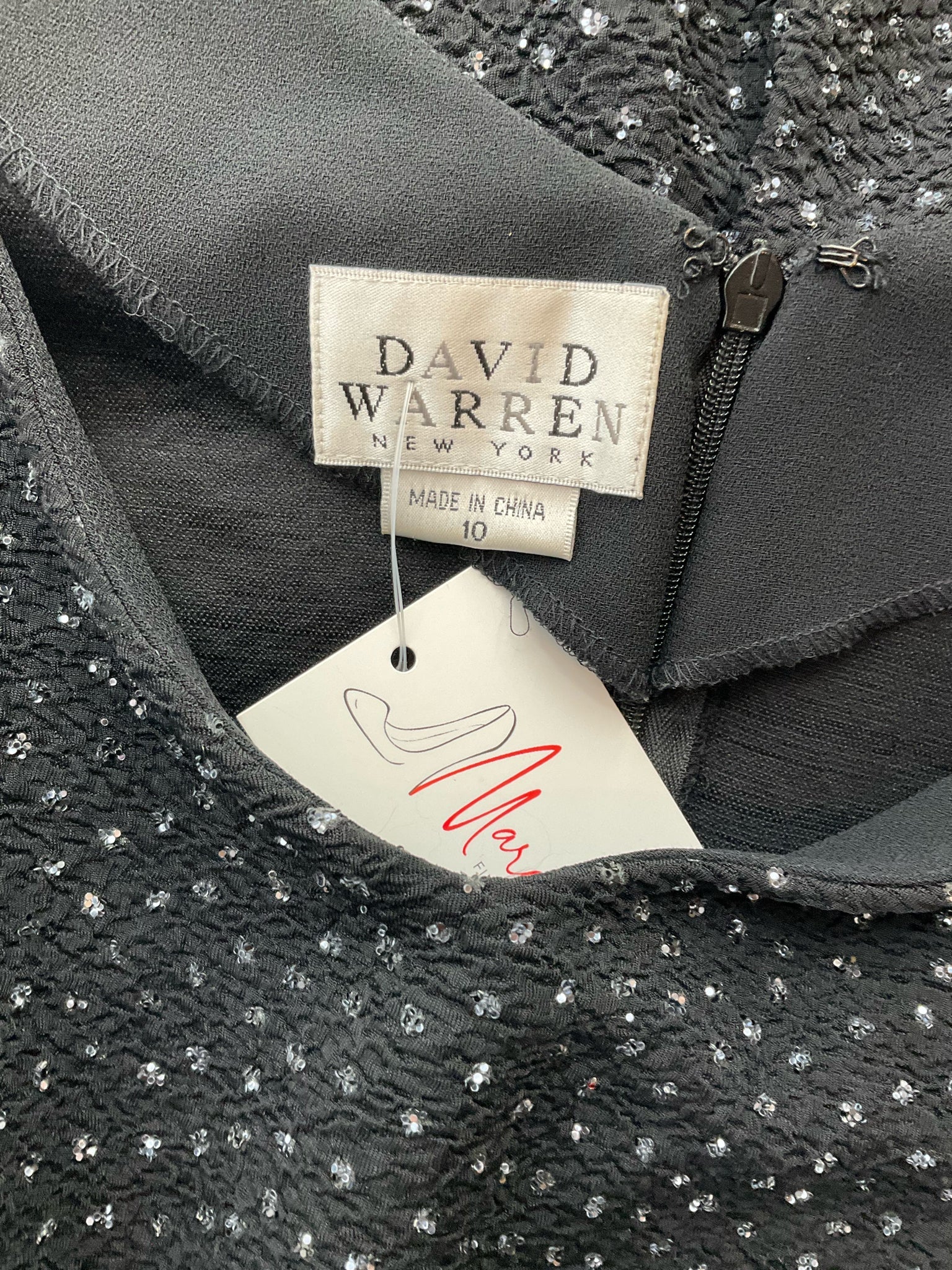 David Warren Black Pre-Owned Ladies Dress- Size 10