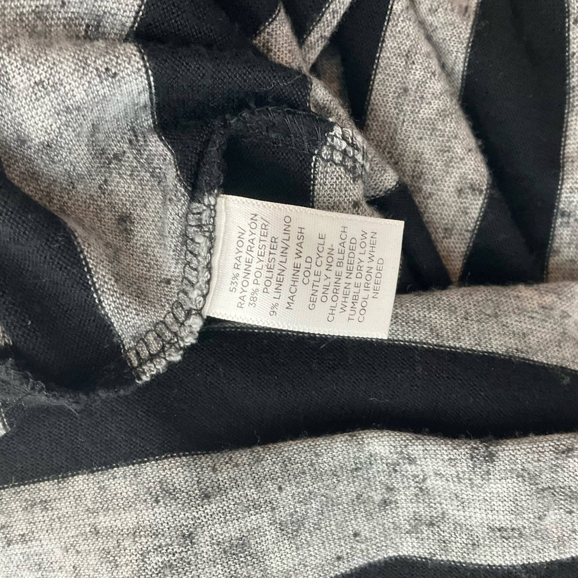 Loft Gray/Black Stripe Top - Size Small - Margaret’s Fine Consignment