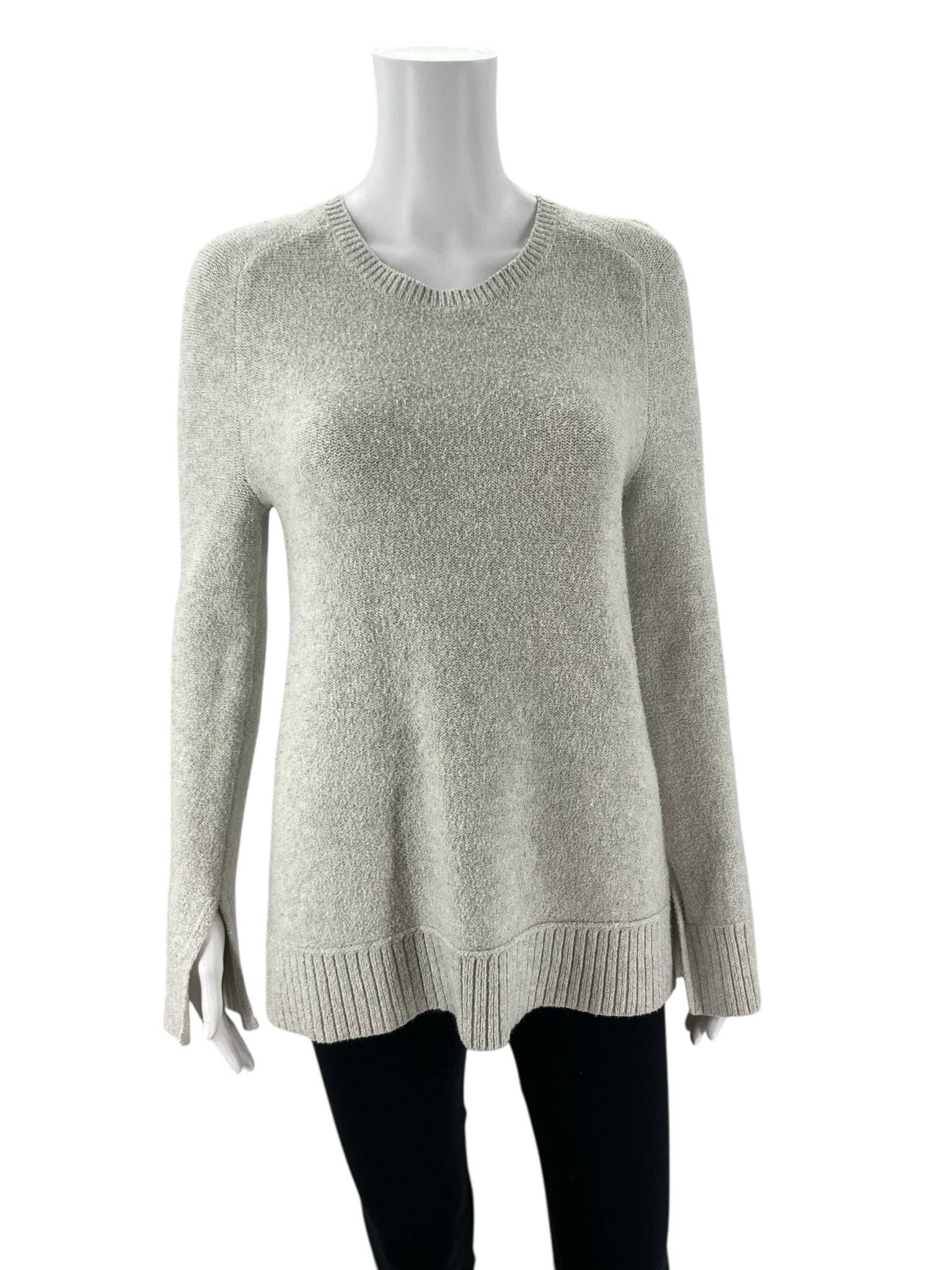 Lou & Gray Light Gray Solid Sweater - Size XS - Margaret’s Fine Consignment